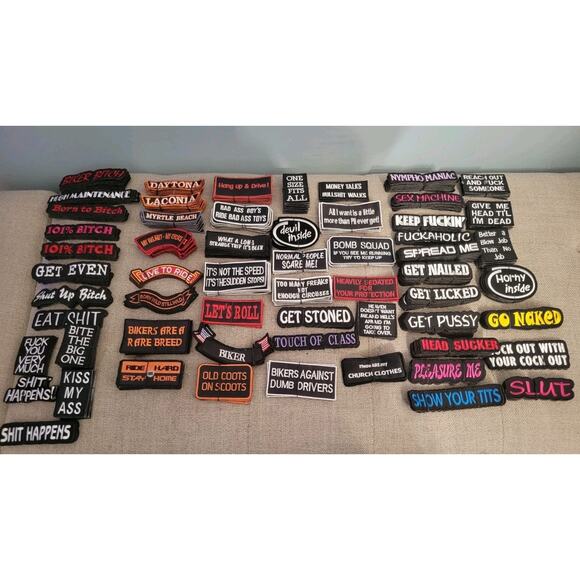 Biker Patch Lot – Pick Any 10 – Funny Adult Motorcycle Patches Iron-On Sew On - Picture 2 of 6